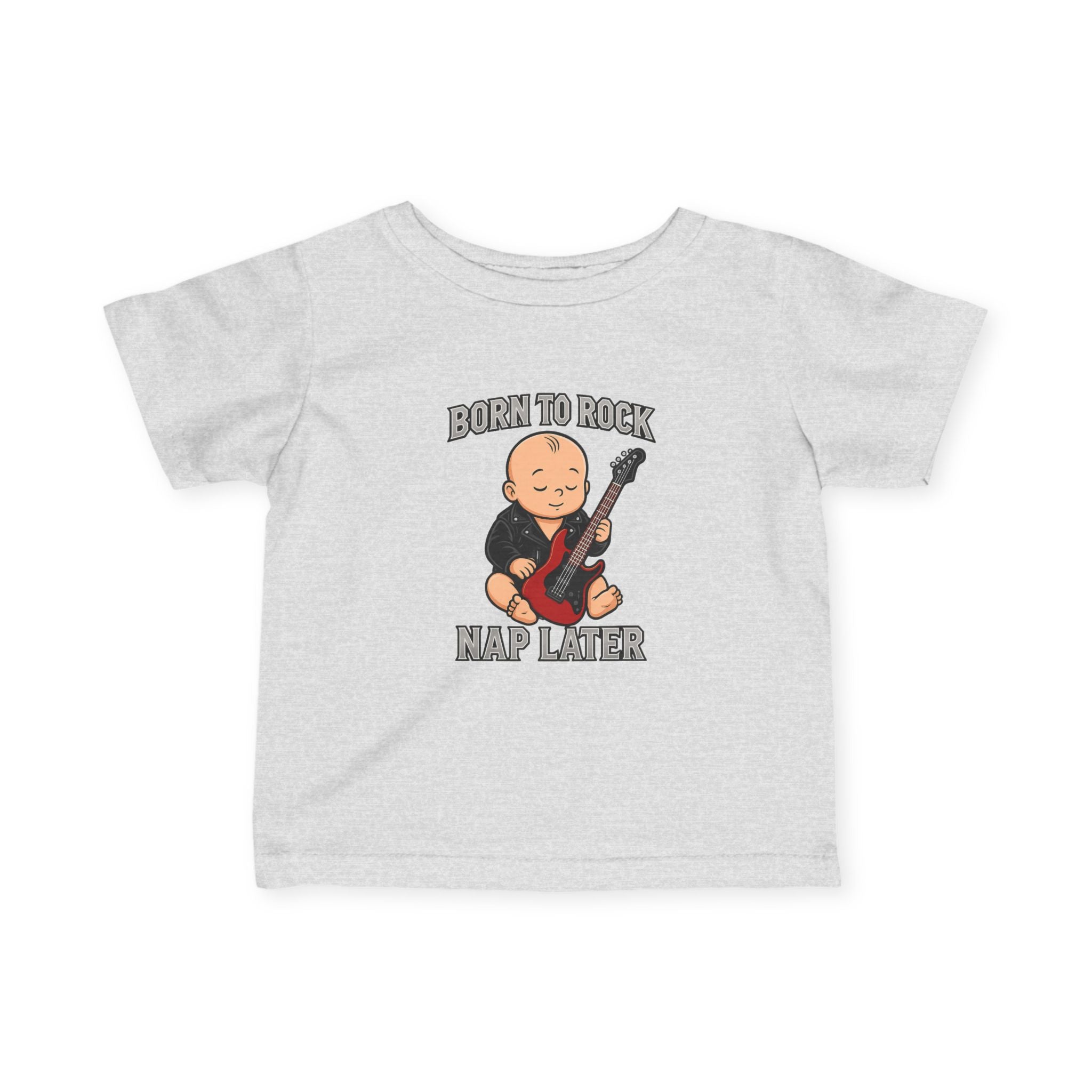 Baby Rocker Tee - "Born to Rock, Nap Later" Infants' T-Shirt