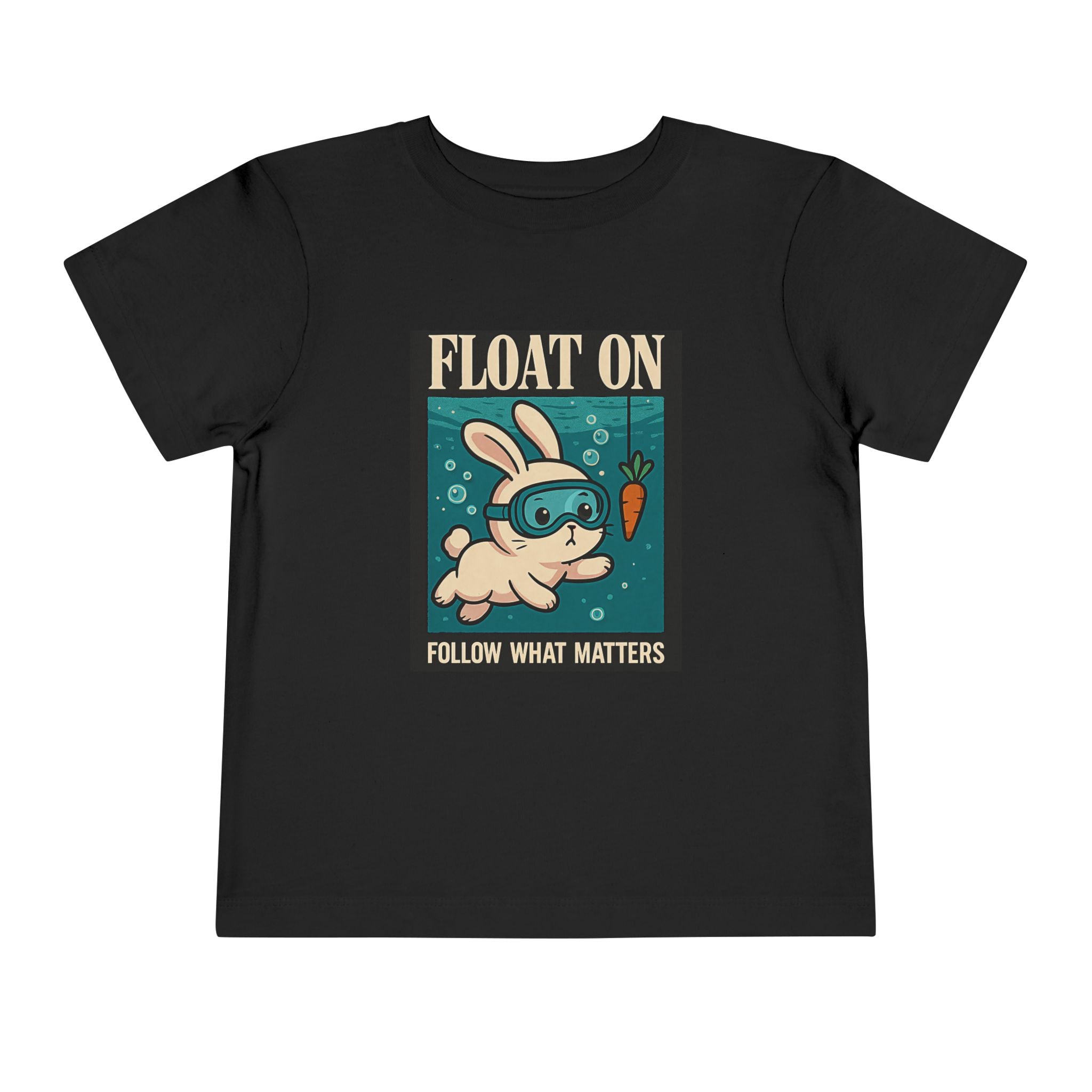 Playful Bunny Toddler Tee - "Float On" Design