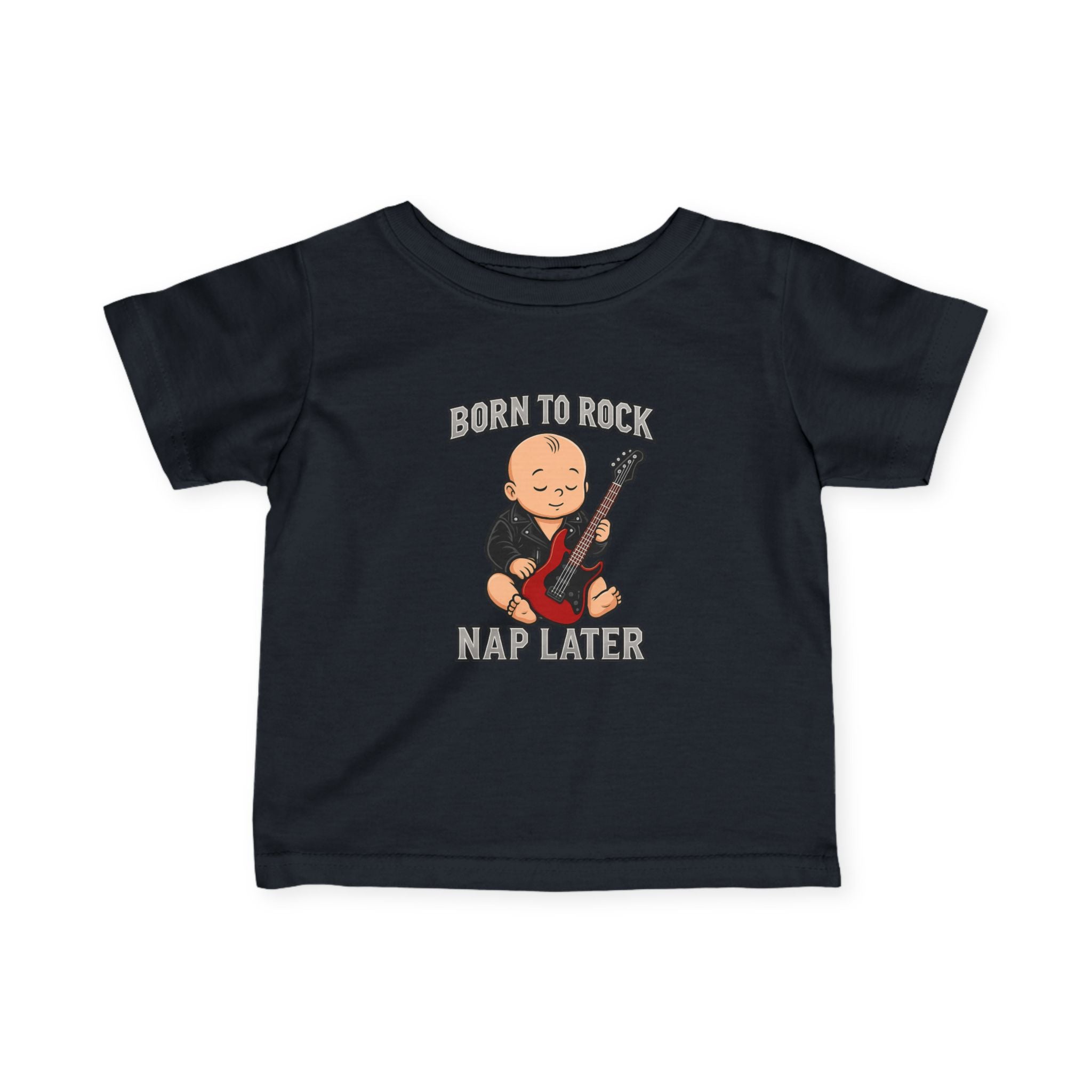 Baby Rocker Tee - "Born to Rock, Nap Later" Infants' T-Shirt