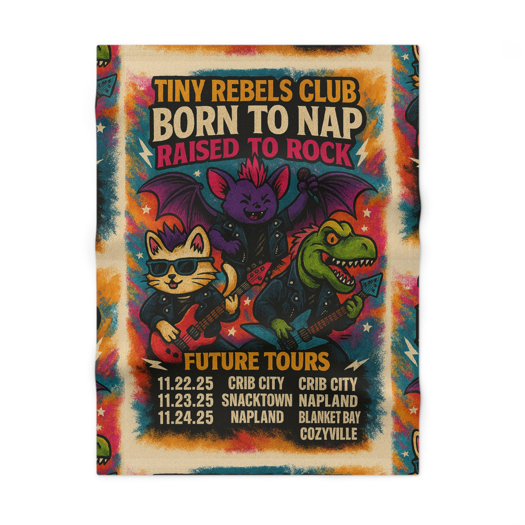 Rockin' Baby Fleece Blanket - Born to Nap, Raised to Rock