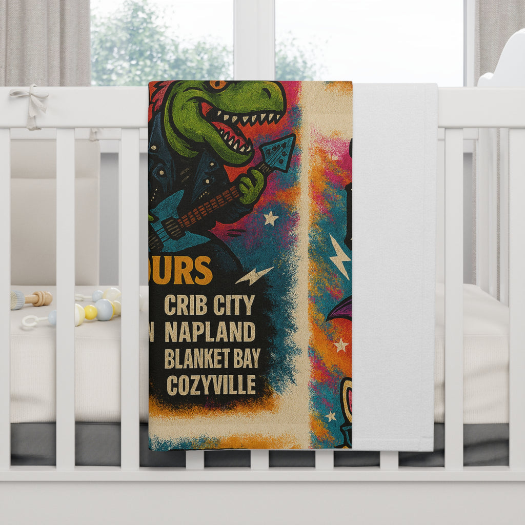 Rockin' Baby Fleece Blanket - Born to Nap, Raised to Rock