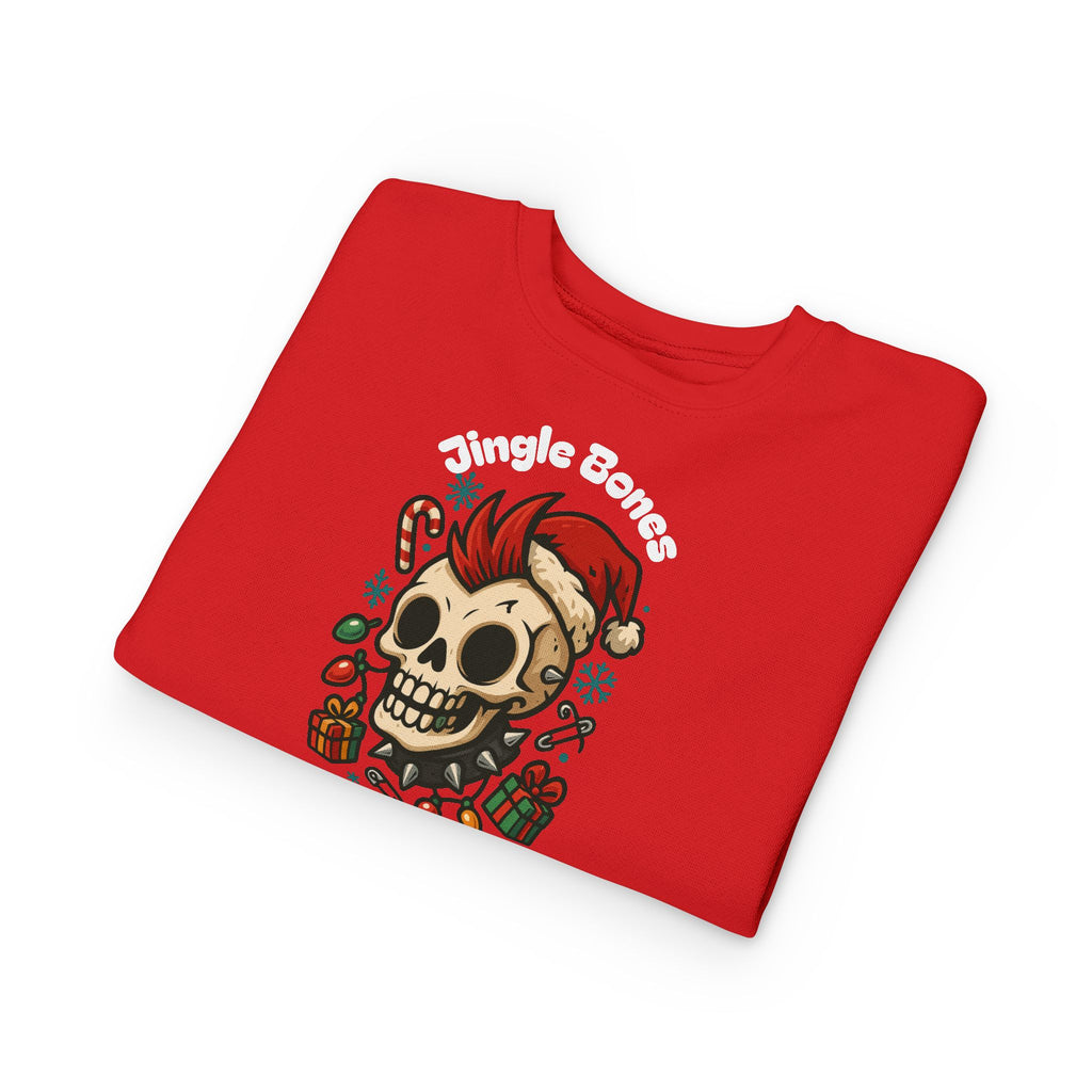 Toddler Sweatshirt — Punk Skull Santa Holiday Crewneck