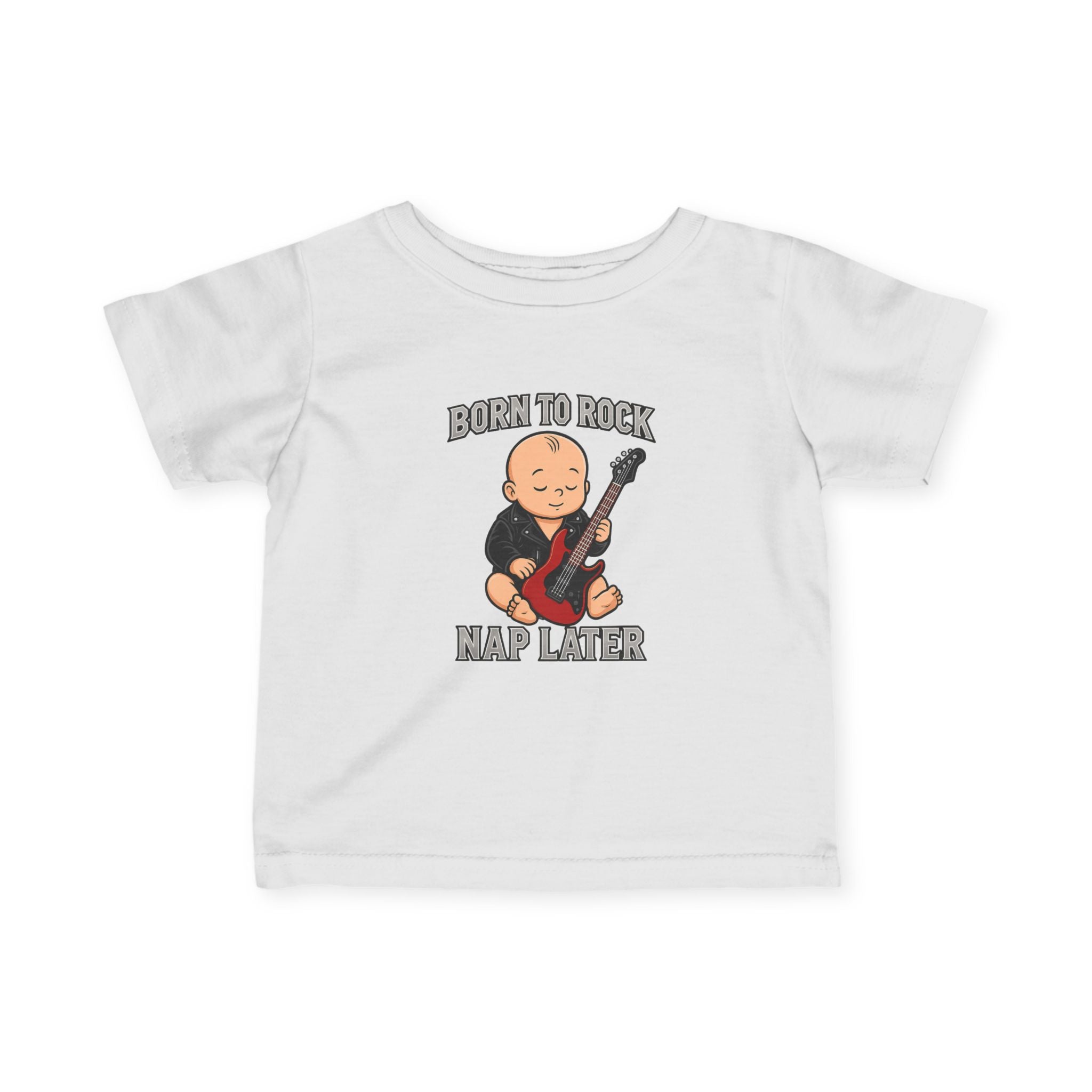 Baby Rocker Tee - "Born to Rock, Nap Later" Infants' T-Shirt