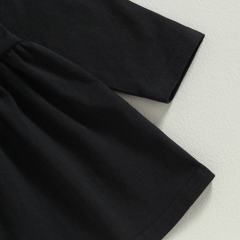 2023-07-03 Lioraitiin 0-5Years Girls Fall Dress Long Sleeve Doll Collar Loose Dress Toddler Halloween Costume Cosplay Outfit