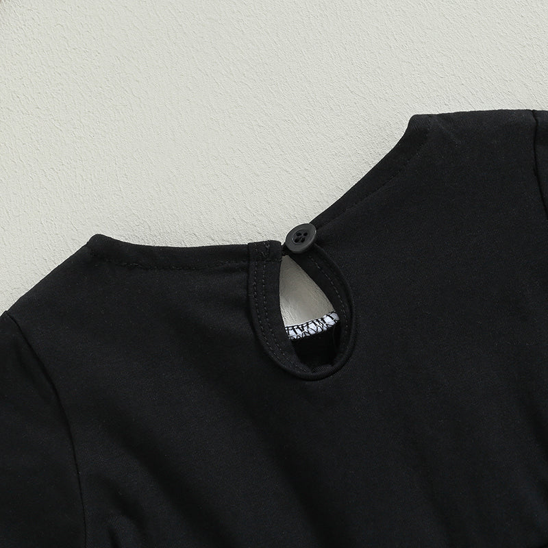 2023-07-03 Lioraitiin 0-5Years Girls Fall Dress Long Sleeve Doll Collar Loose Dress Toddler Halloween Costume Cosplay Outfit